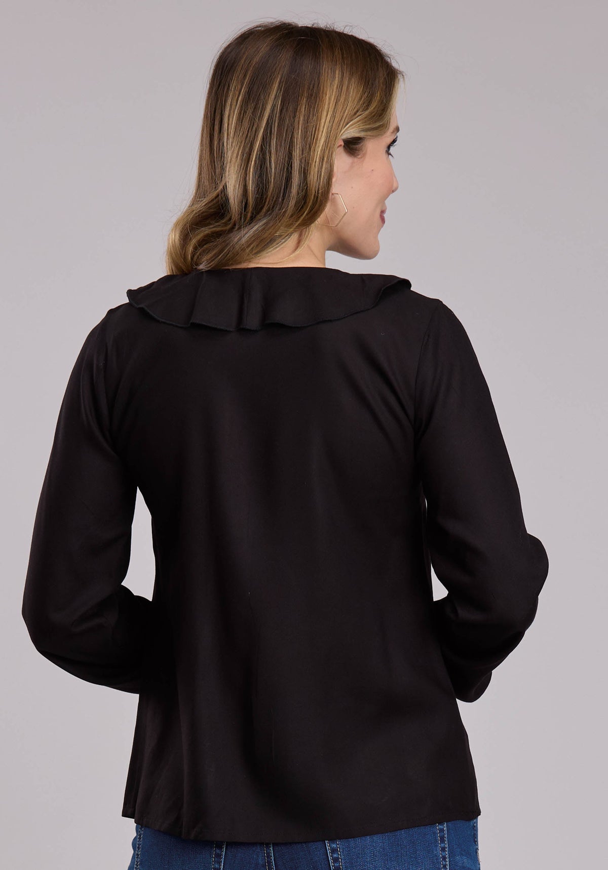 Roper Womens Roper Black Western Blouse