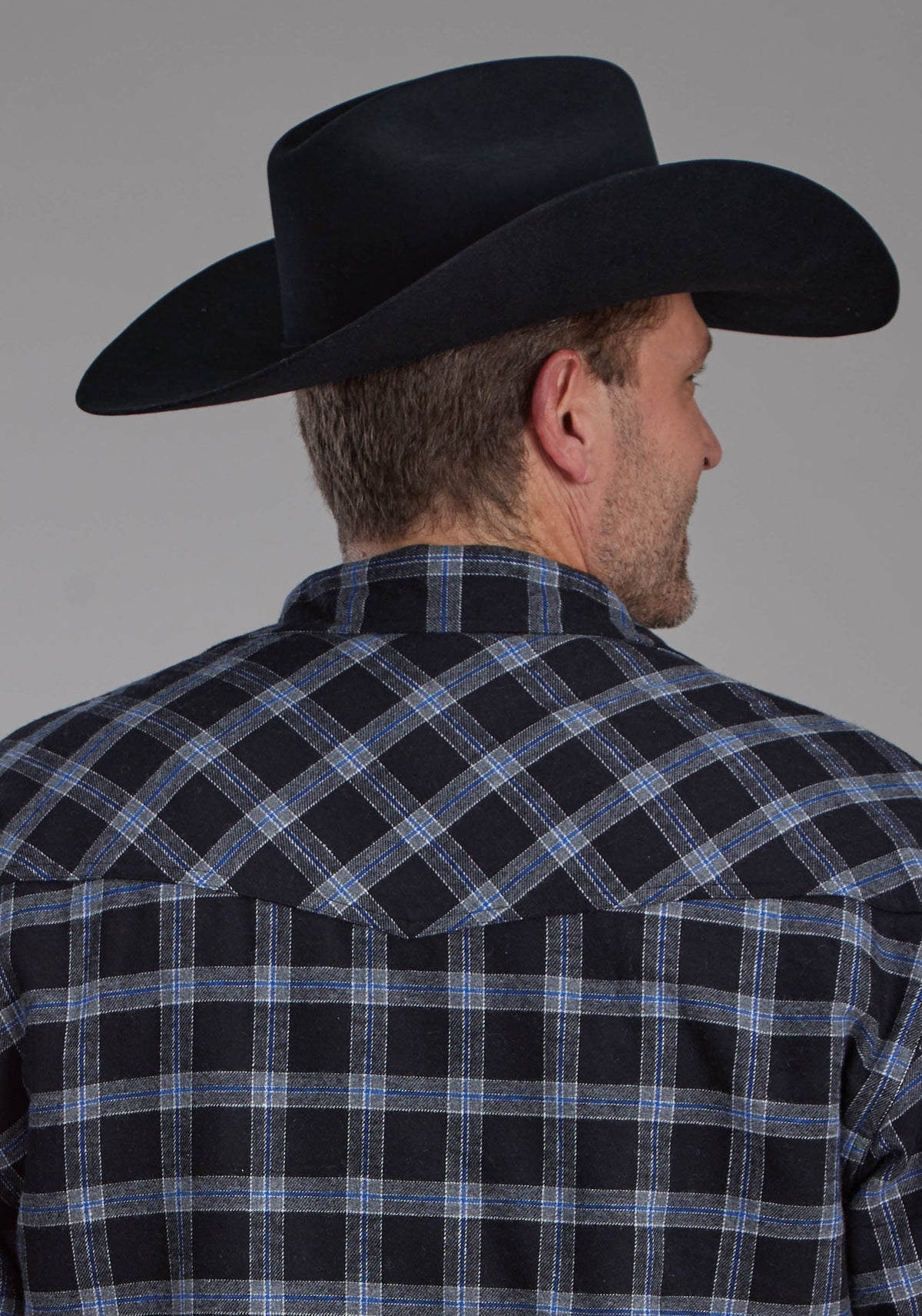 Roper Mens Sherpa Lined Flannel Shirt Snap Jacket
