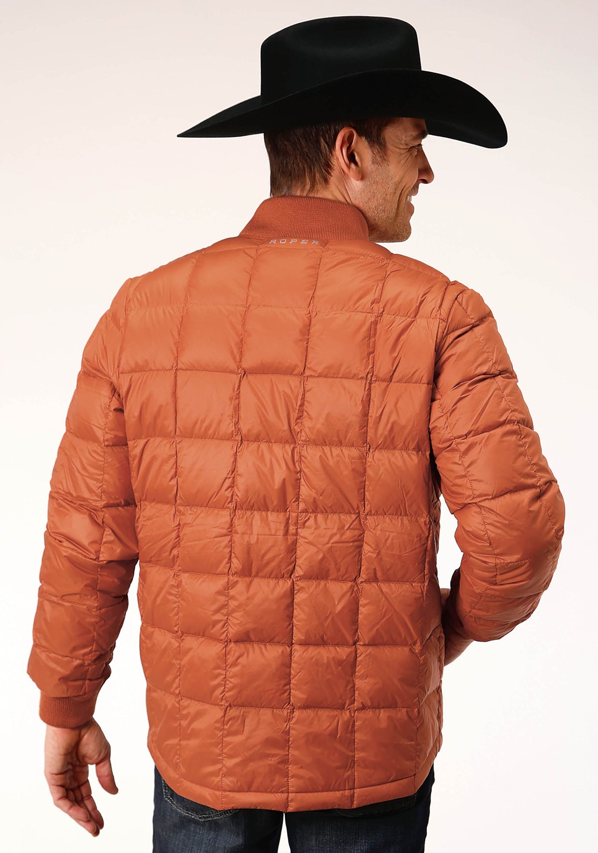 Roper Mens Down Proof Coated Jacket Rust