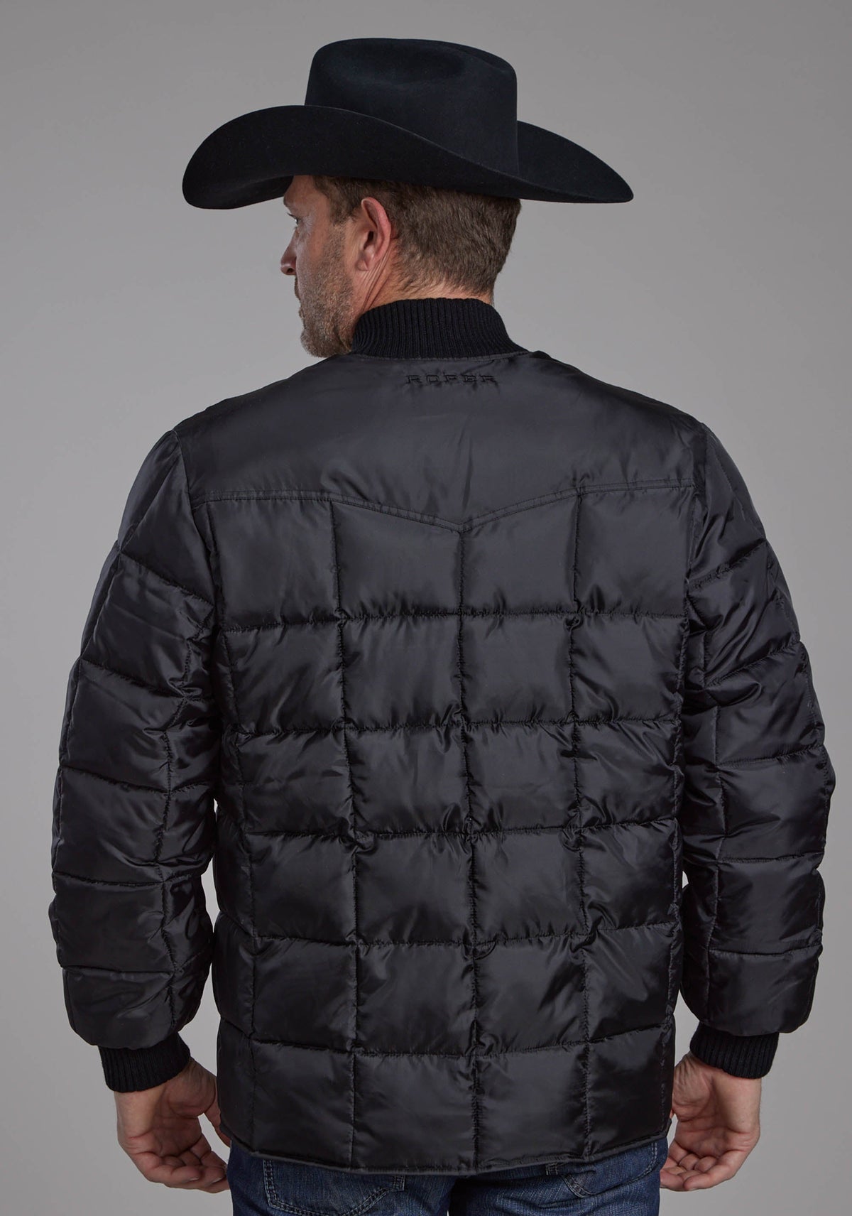 Roper Mens Black Zipper Jacket