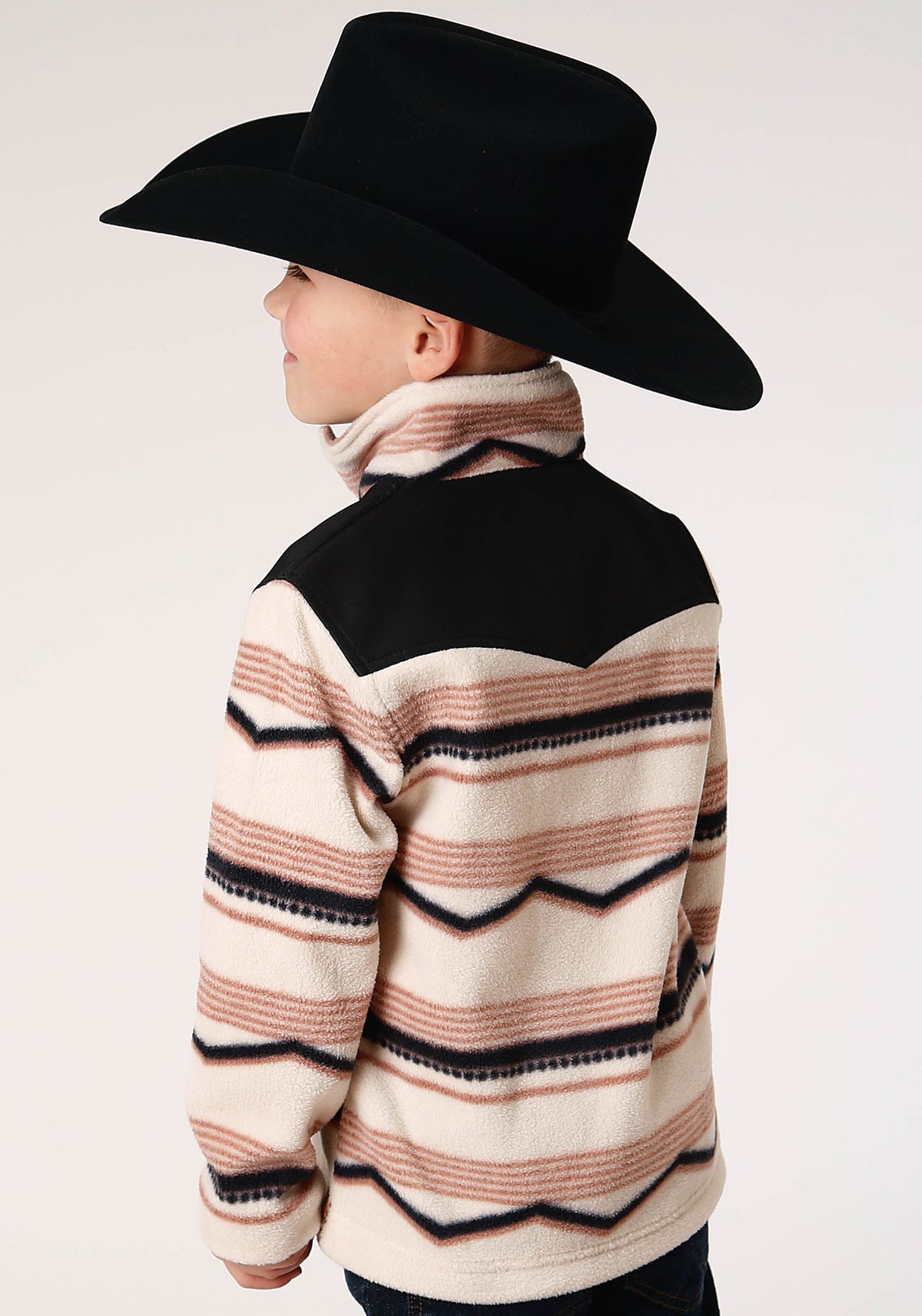 Roper Boys Polar Fleece Horizontal Aztec Print Pullover