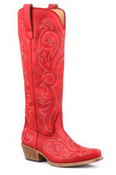 Roper Womens Roper Red With All Western Stitch Ryder Boots