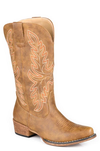 Roper Womens Roper Tan Vintage Faux Leather Sundown Boots