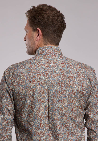 Roper Mens Roper Amarillo Paisley Western Button Up Shirt