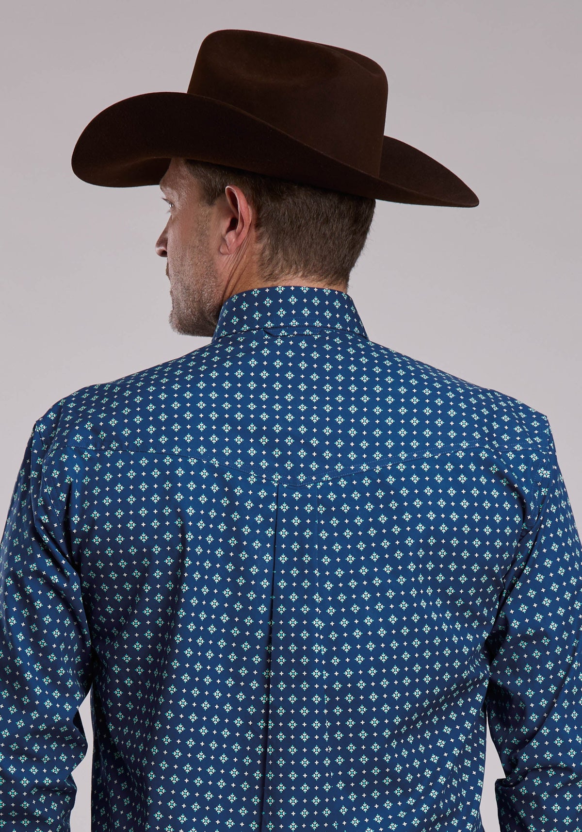 Roper Mens Roper Night Sky Foulard Western Button Up Shirt