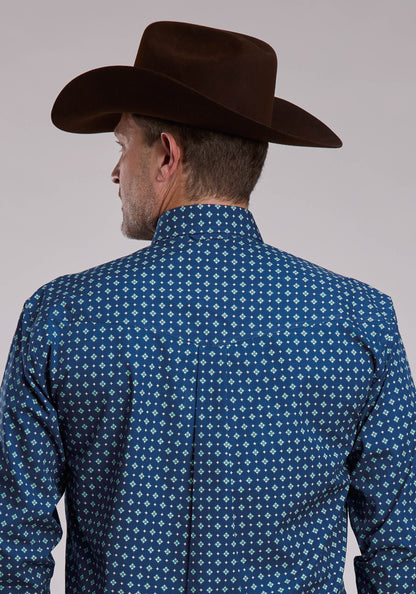 Roper Mens Roper Night Sky Foulard Western Button Up Shirt