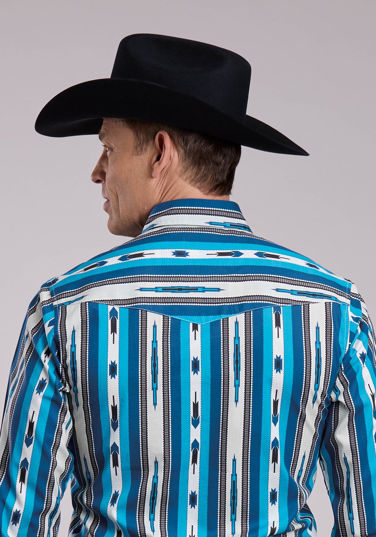 Roper Mens Roper Deadstock Stripe Long Sleeve Snap Shirt