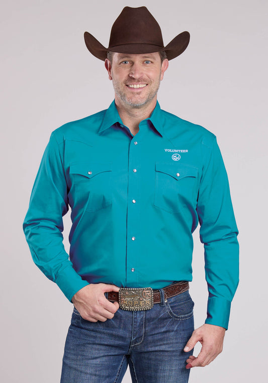 Roper Men's Long Sleeve Shirt In Tall Sizes * Snap Front * 1 Point Back Yoke *  1