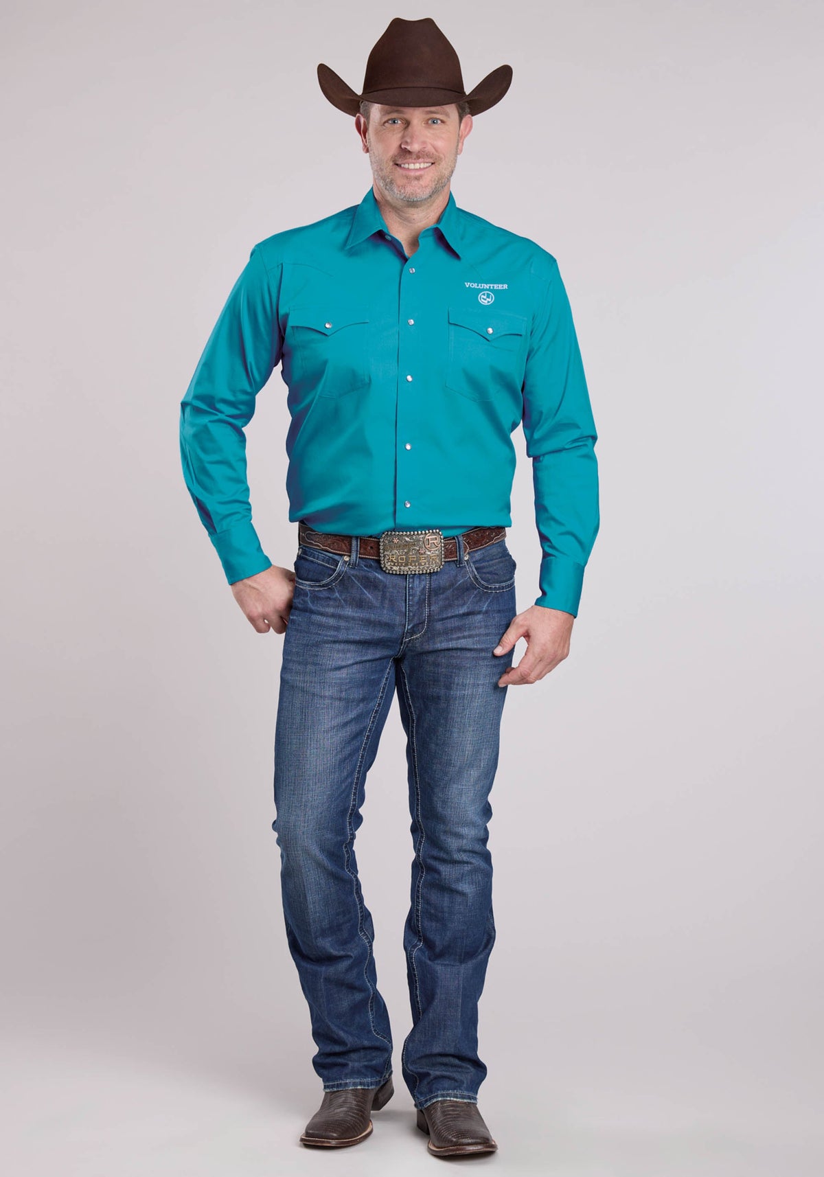 Roper Men's Long Sleeve Shirt In Tall Sizes * Snap Front * 1 Point Back Yoke *  1