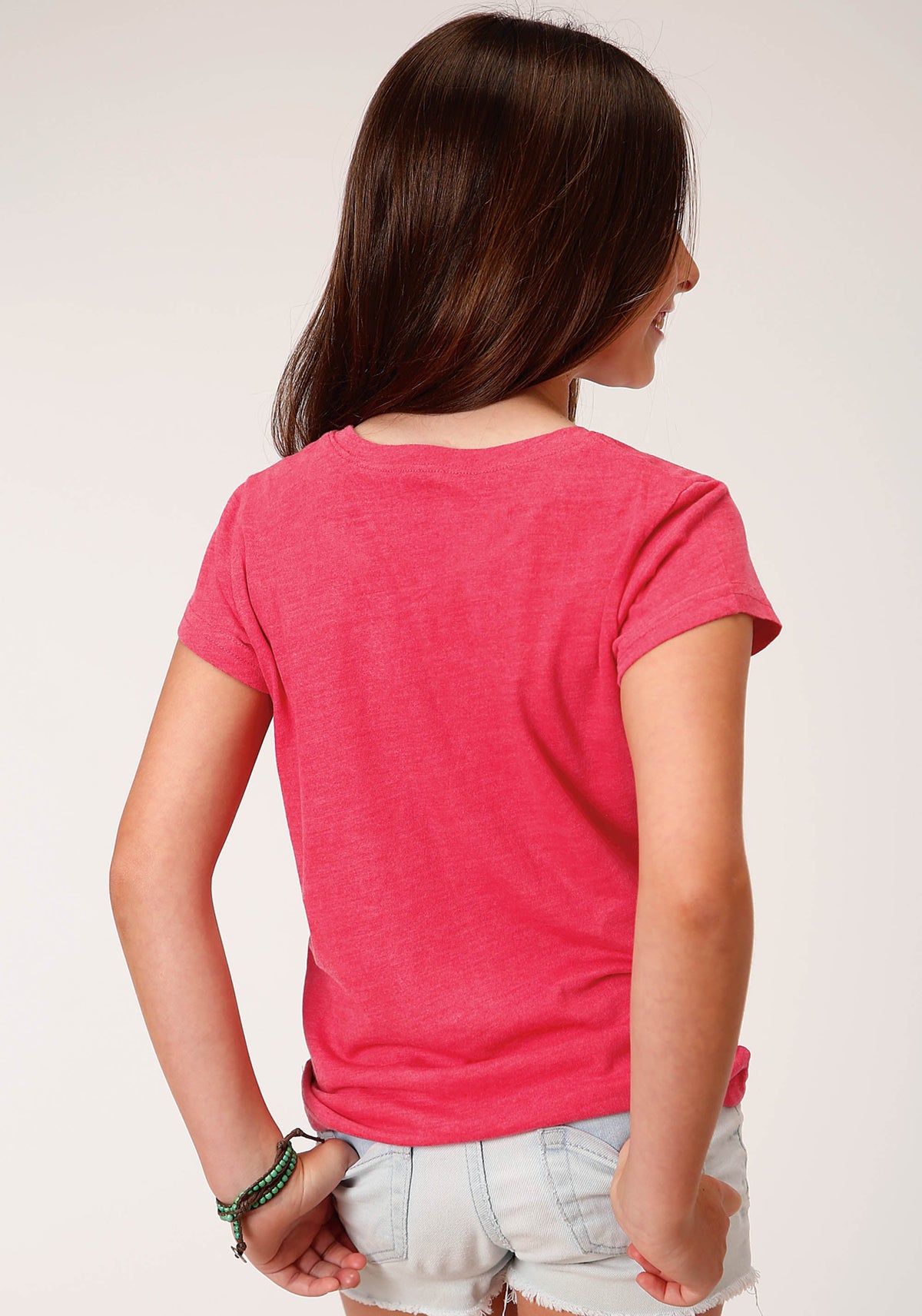 Roper Girls Short Sleeve Knit Watermelon Pi Poly Rayon Short Sleeve  T T-shirt