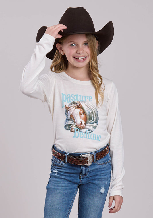 Roper Girls Long Sleeve Pullover Poly Rayon Jersey Tee Western Shirt
