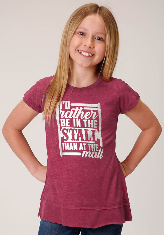 Roper Girls Short Sleeve Knit Poly Rayon Jersey T T-shirt