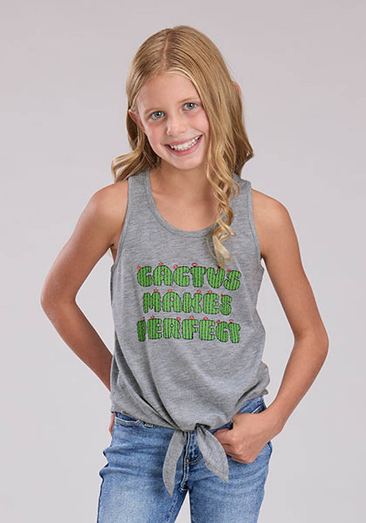 Roper Girls Poly Rayon Jersey Knit Racerback Tank Sleeveless Pullover Western Shi