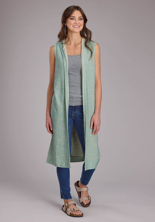 Roper Womens Sleeveless Sweater Cardigan Sweater Pullover Western Shirt