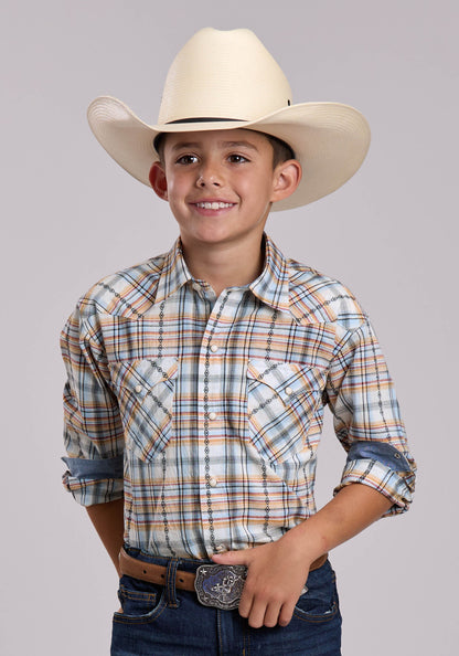 Roper Boys Roper Serape Plaid Western Sweater