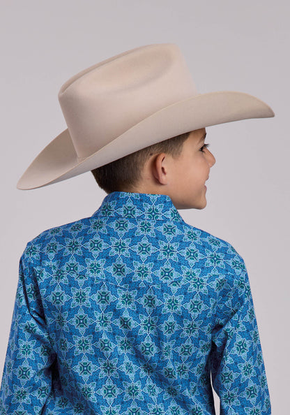 Roper Boys Roper Ornamental Paisley Long Sleeve Snap Shirt