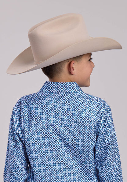 Roper Boys Roper Pinwheel Foulard Long Sleeve Snap Shirt