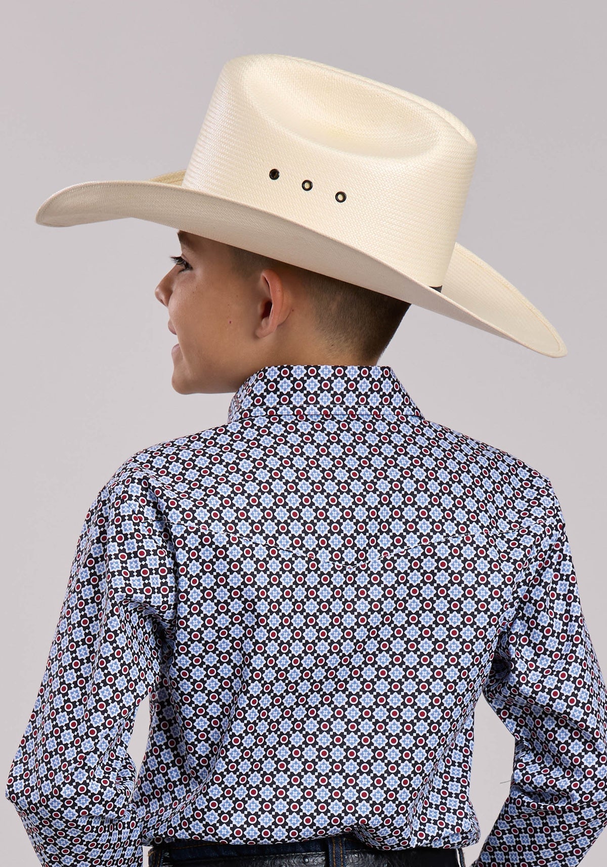 Roper Boys Roper Baseball Foulard Long Sleeve Snap Shirt