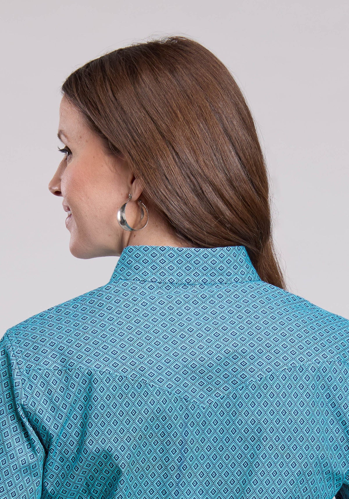 Roper Womens Long Sleeve Snap Aztec Diamond Geo Western Shirt