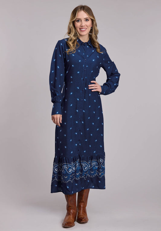 Roper Womens Roper Bandana Border Print Western Snap Dress
