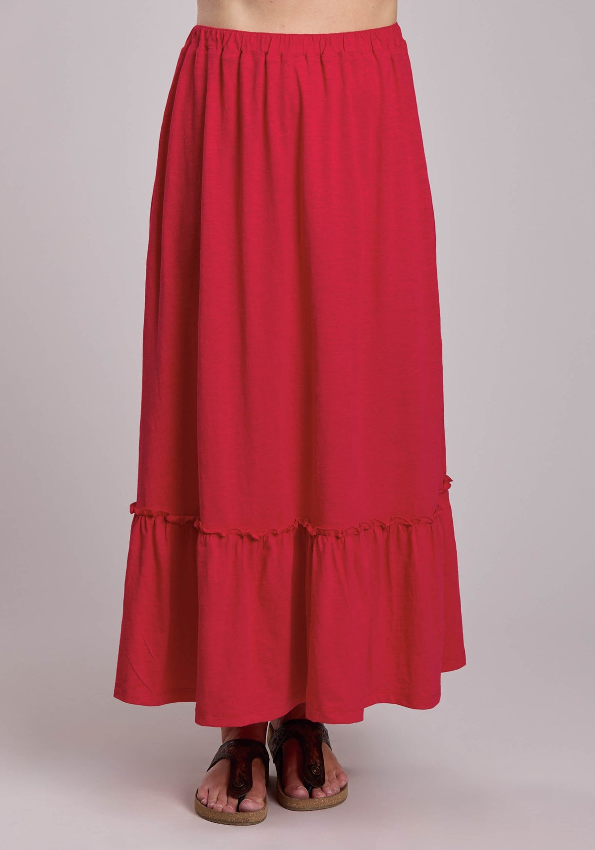 Roper Womens Roper Slub Jersey Knit Midi Skirt
