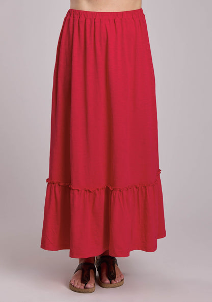 Roper Womens Roper Slub Jersey Knit Midi Skirt