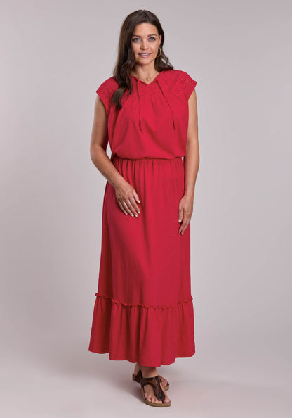 Roper Womens Roper Slub Jersey Knit Midi Skirt
