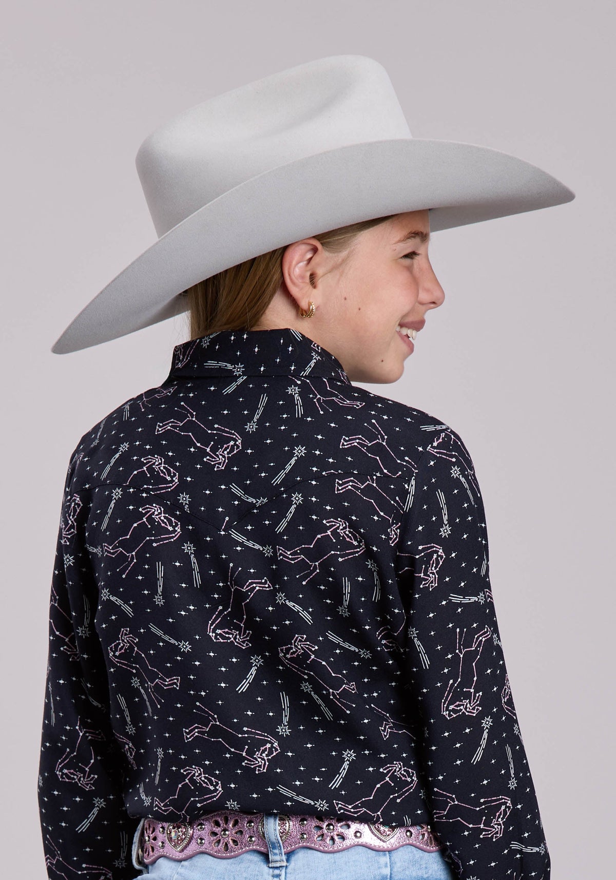 Roper Girls Roper Connstellations Printed Long Sleeve Shirt