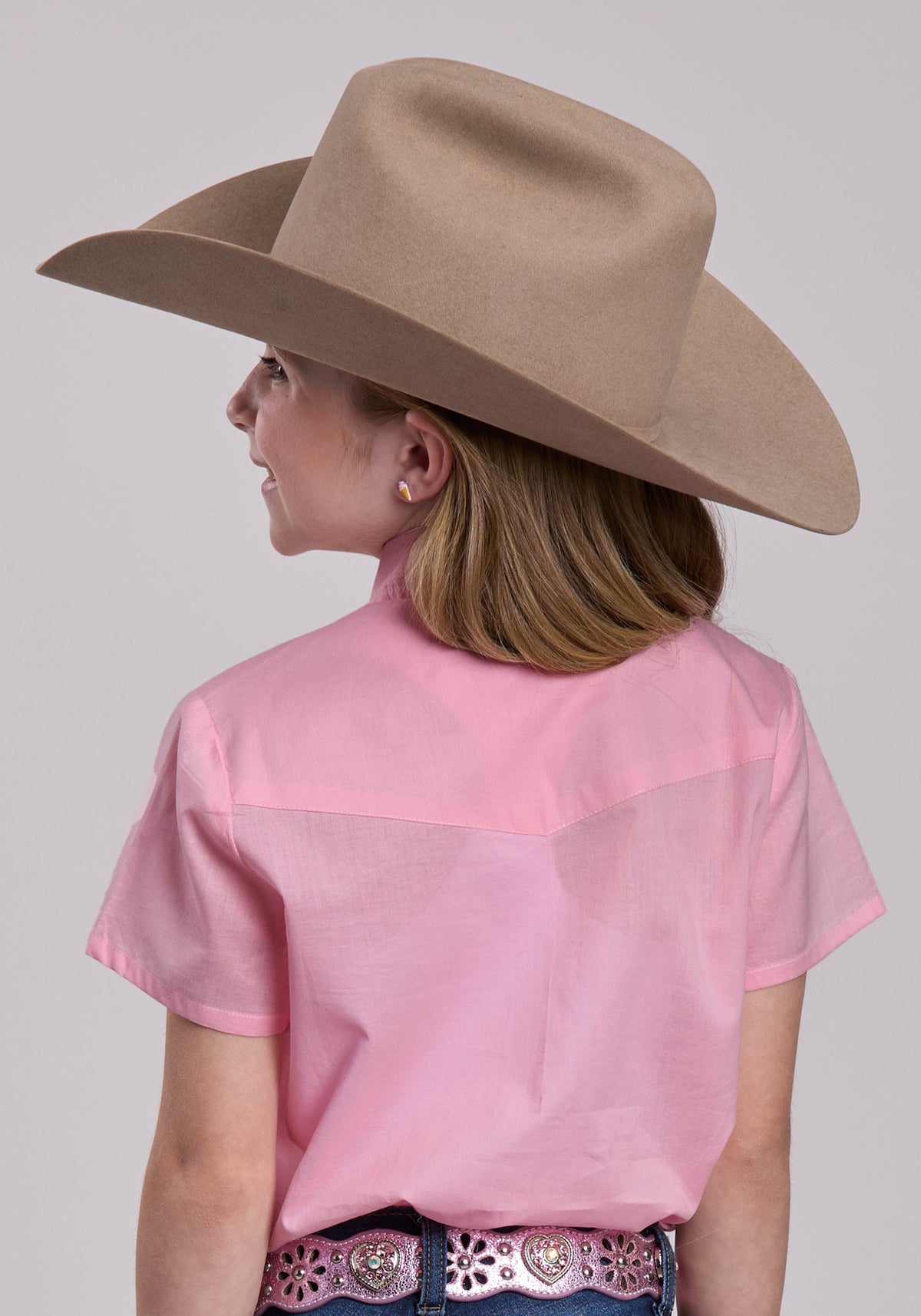 Roper Girls Roper Solid Cotton Western Blouse