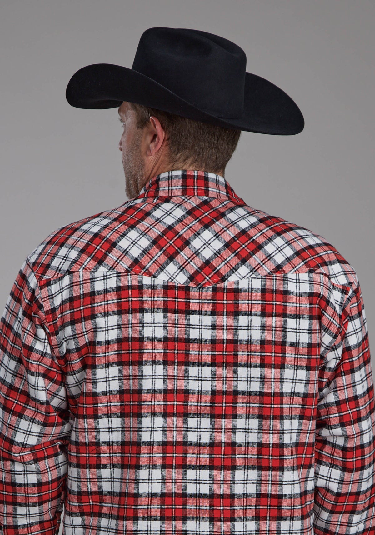 Roper Mens Sherpa Lined Flannel Shirt Snap Jacket