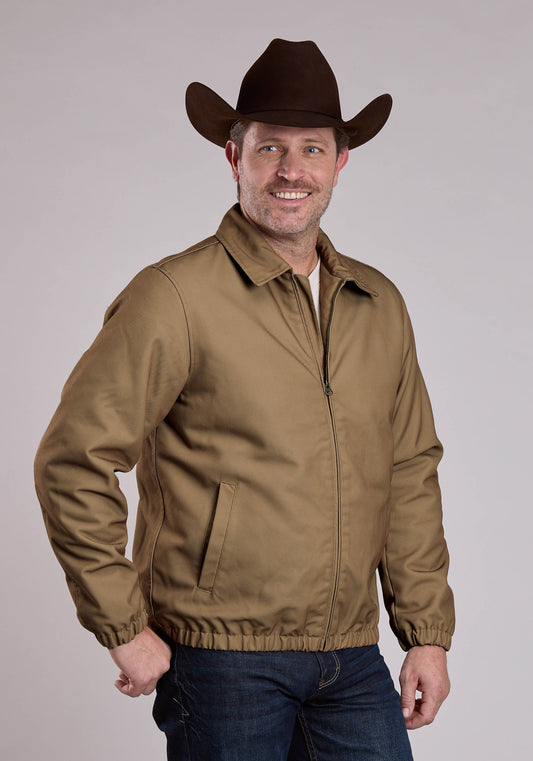 Roper Mens Jacket Zipper Canvas Zip Front Western Jacket