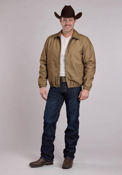 Roper Mens Jacket Zipper Canvas Zip Front Western Jacket