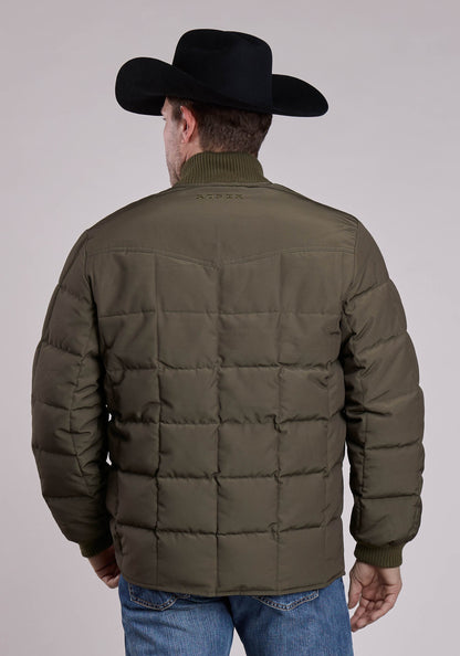 Roper Mens Jacket Zipper Performance Canvas Quilted Western Jacket