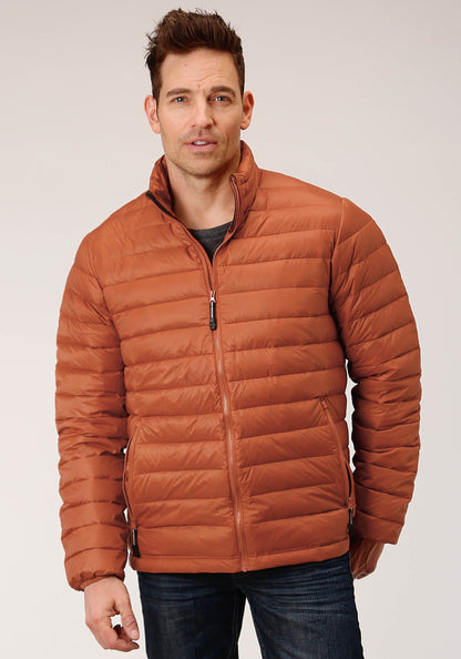Roper Mens Down Proof Coated Jacket  Rust