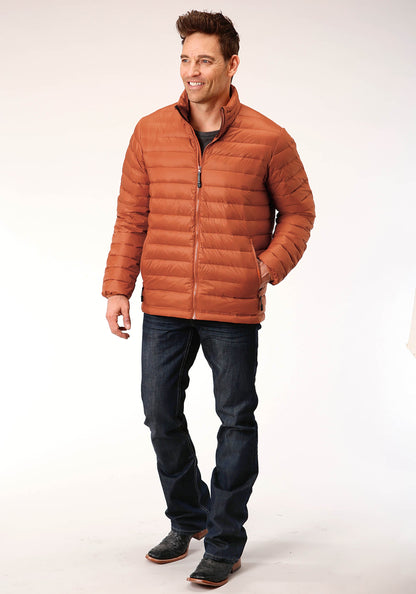 Roper Mens Down Proof Coated Jacket  Rust