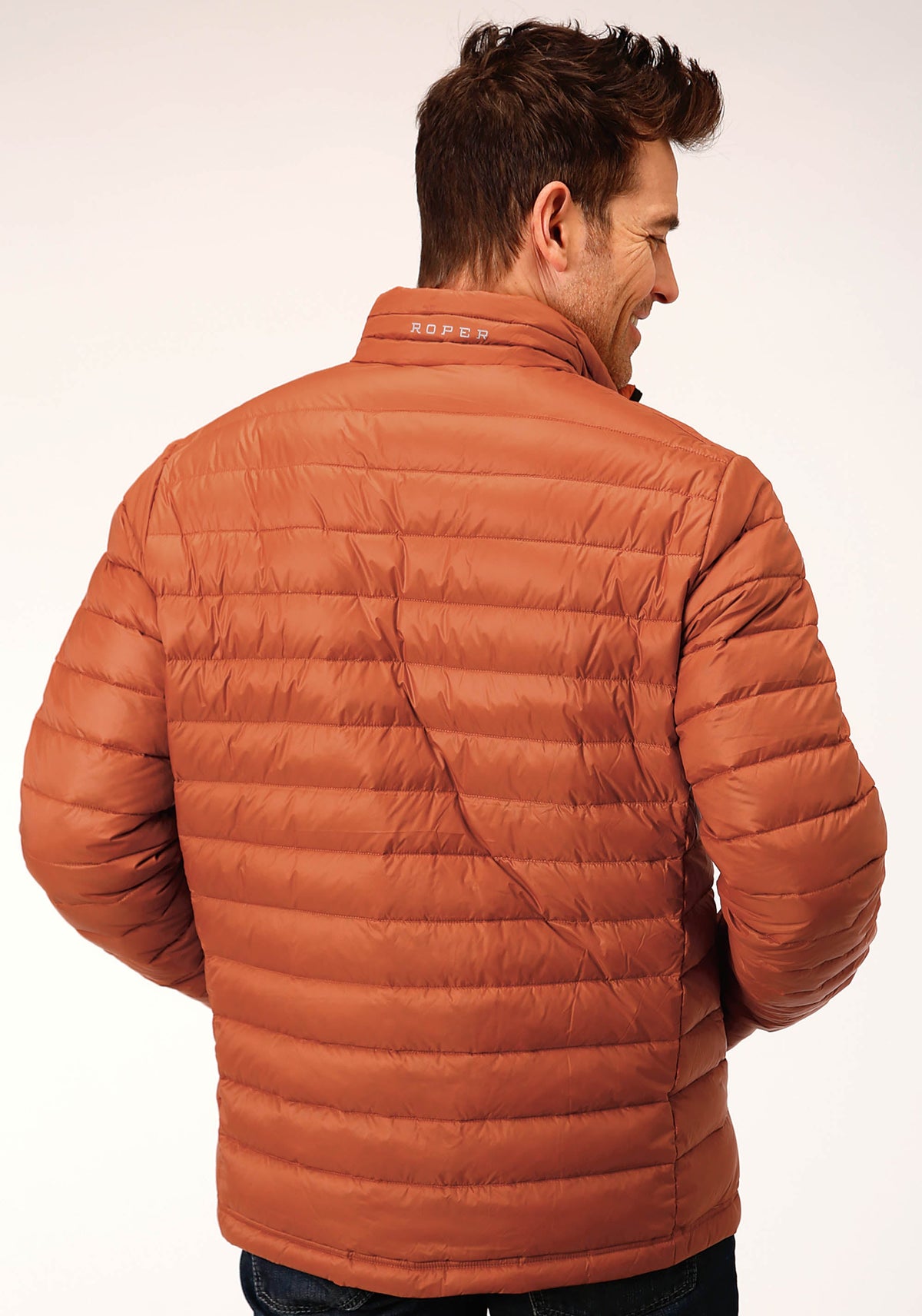 Roper Mens Down Proof Coated Jacket  Rust