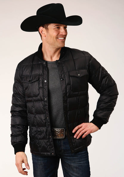 Roper Mens Down Proof Coated Jacket  Black