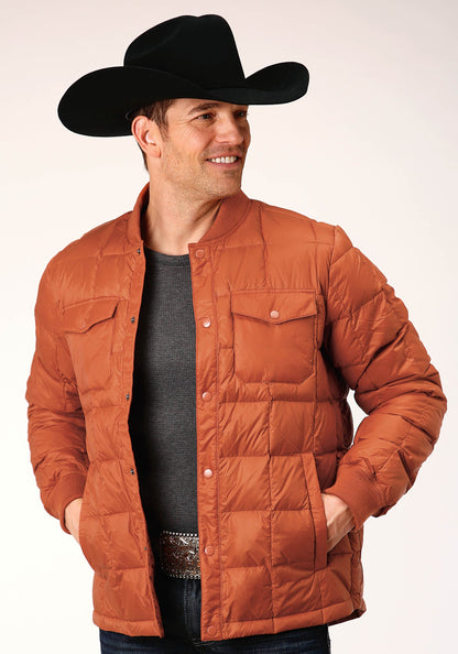 Roper Mens Down Proof Coated Jacket  Rust