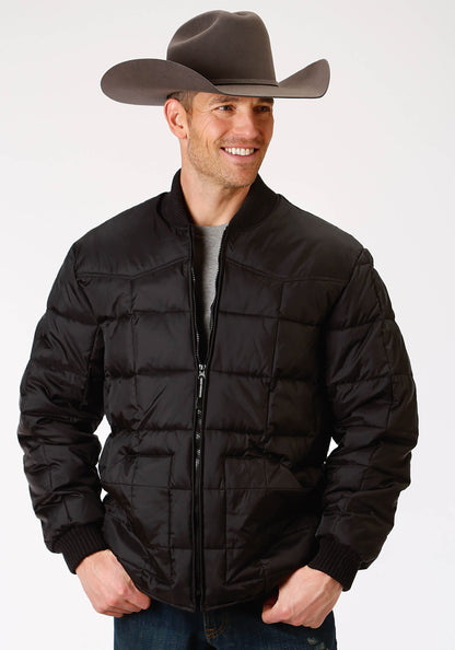 Roper Mens Black Poly-Filled Jacket