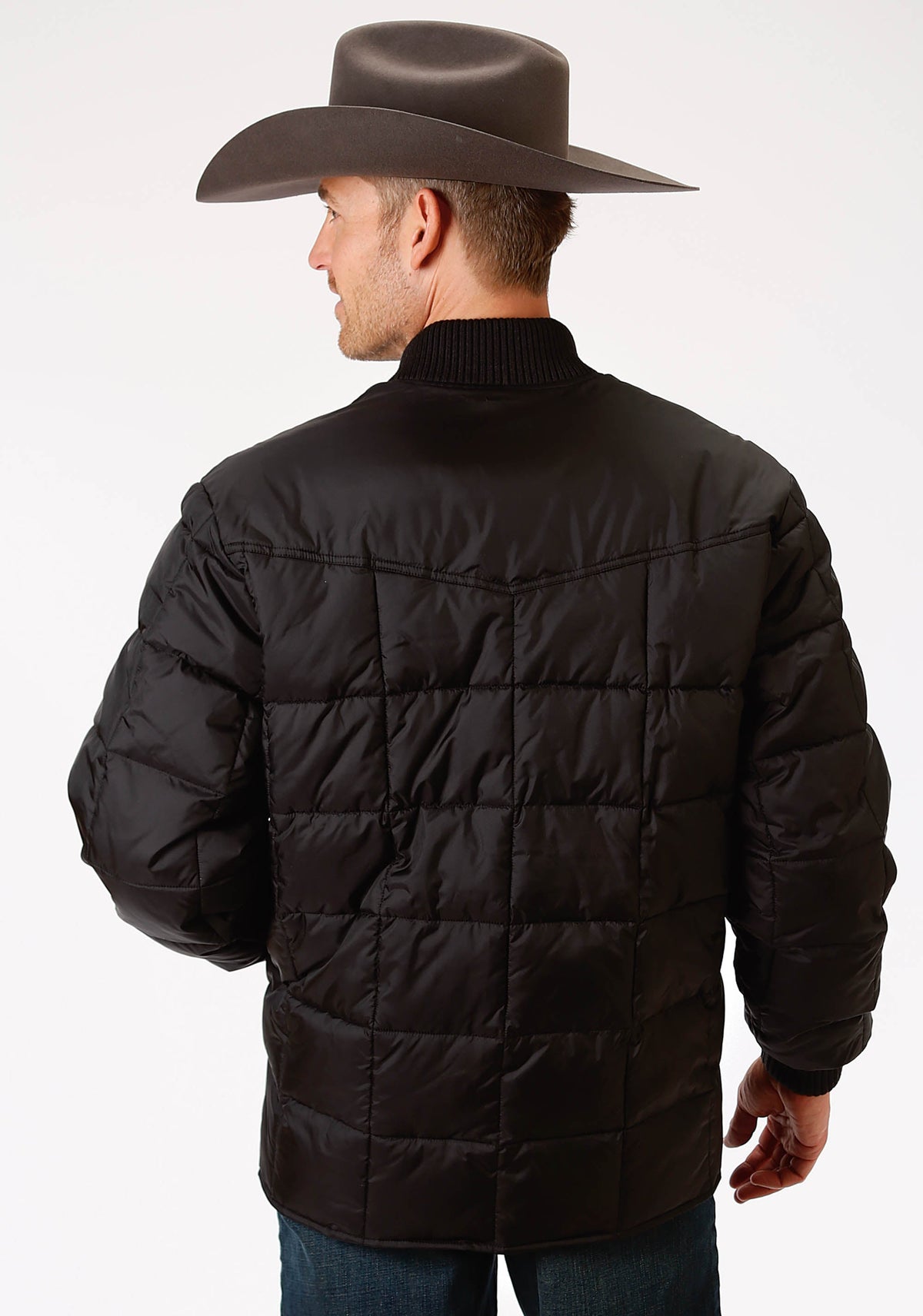 Roper Mens Black Poly-Filled Jacket