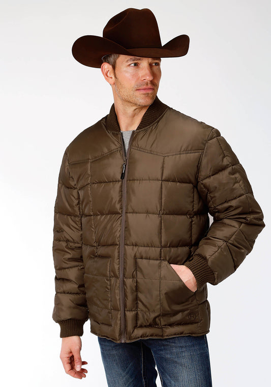 Roper Mens Brown Poly-filled Jacket