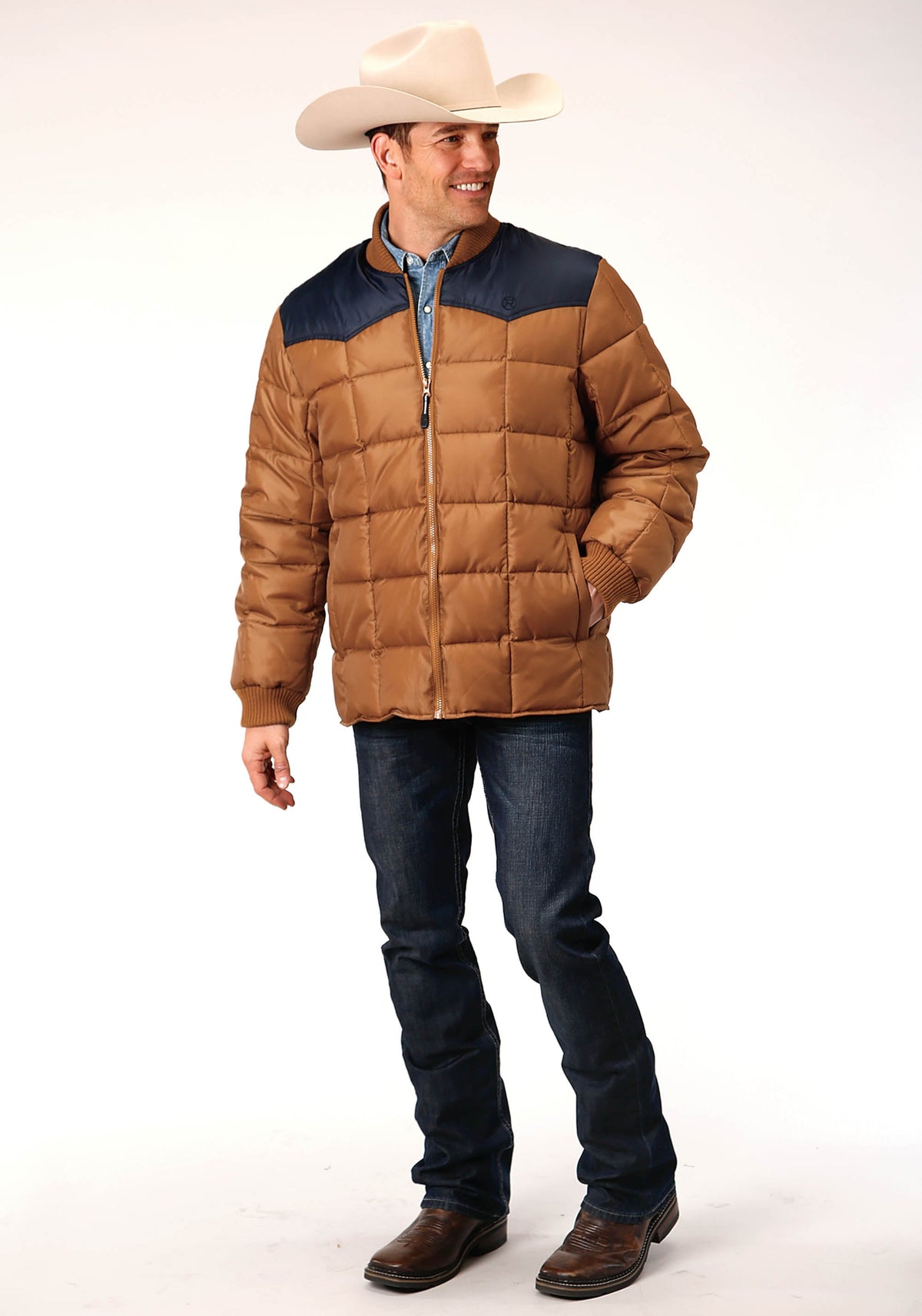 Roper Mens Quilted Polyfilled Jacket