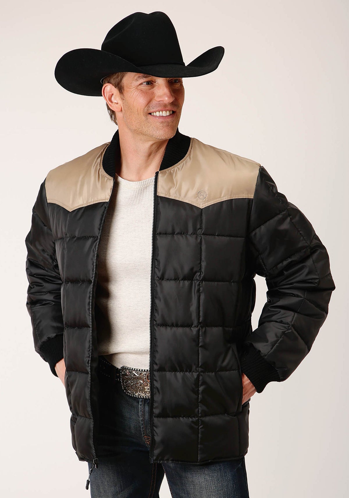 Roper Mens Quilted Polyfilled Jacket