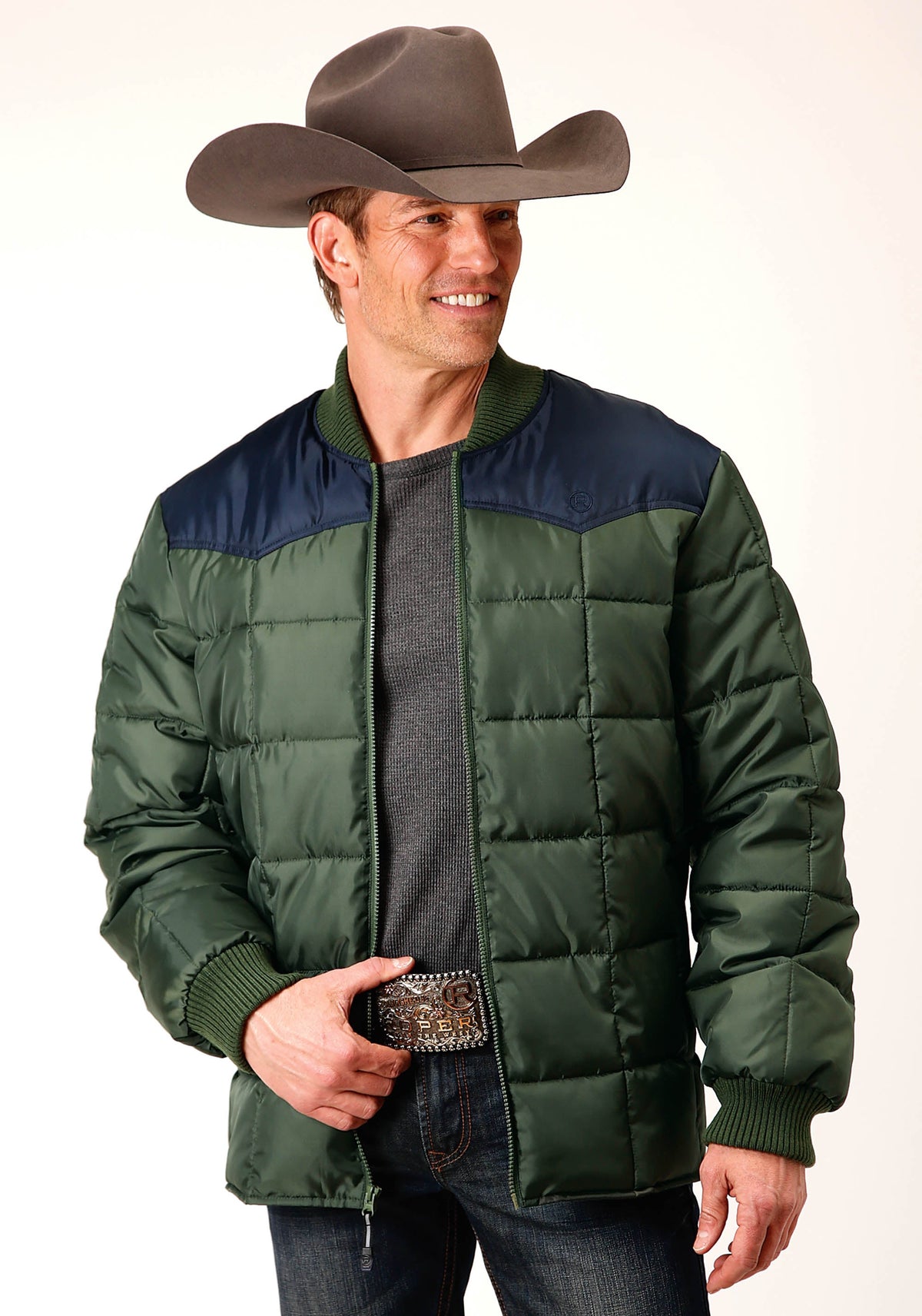 Roper Mens Quilted Polyfilled Jacket