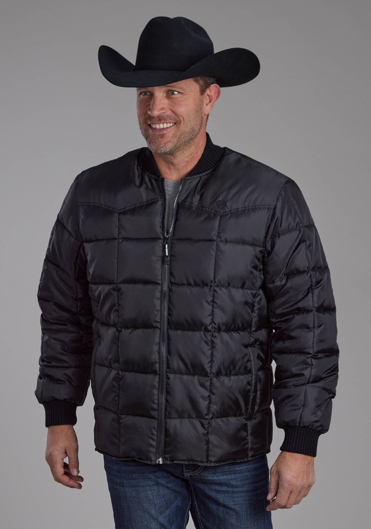 Roper Mens Black Zipper Jacket