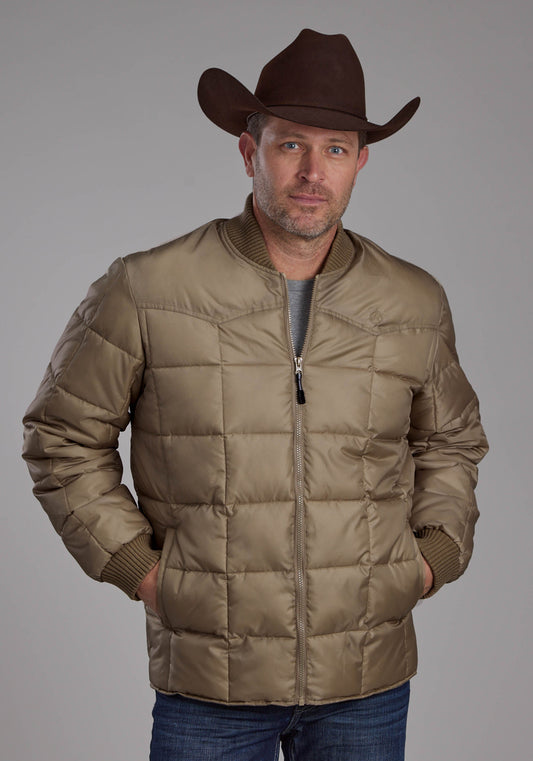 Roper Mens Khaki Zipper Jacket