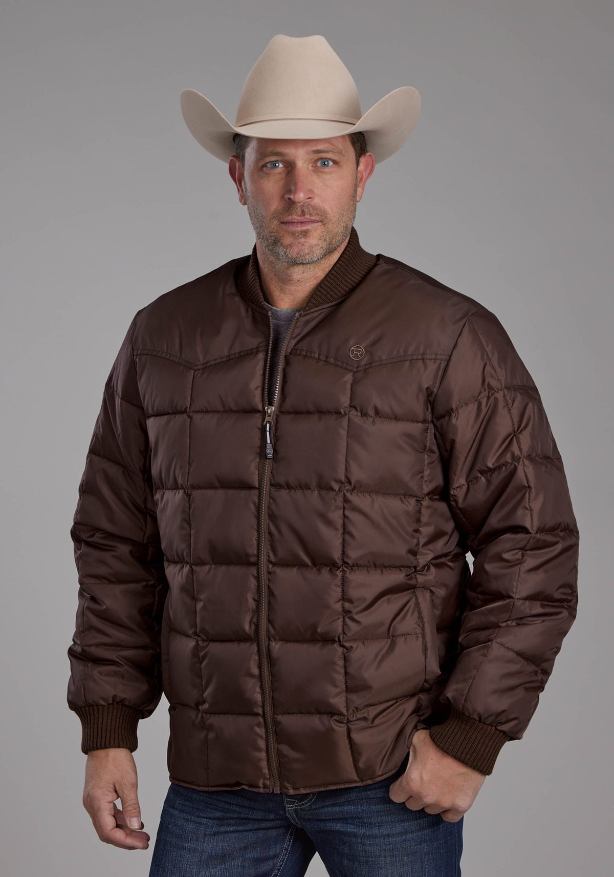 Roper Mens Chocolate Zipper Jacket