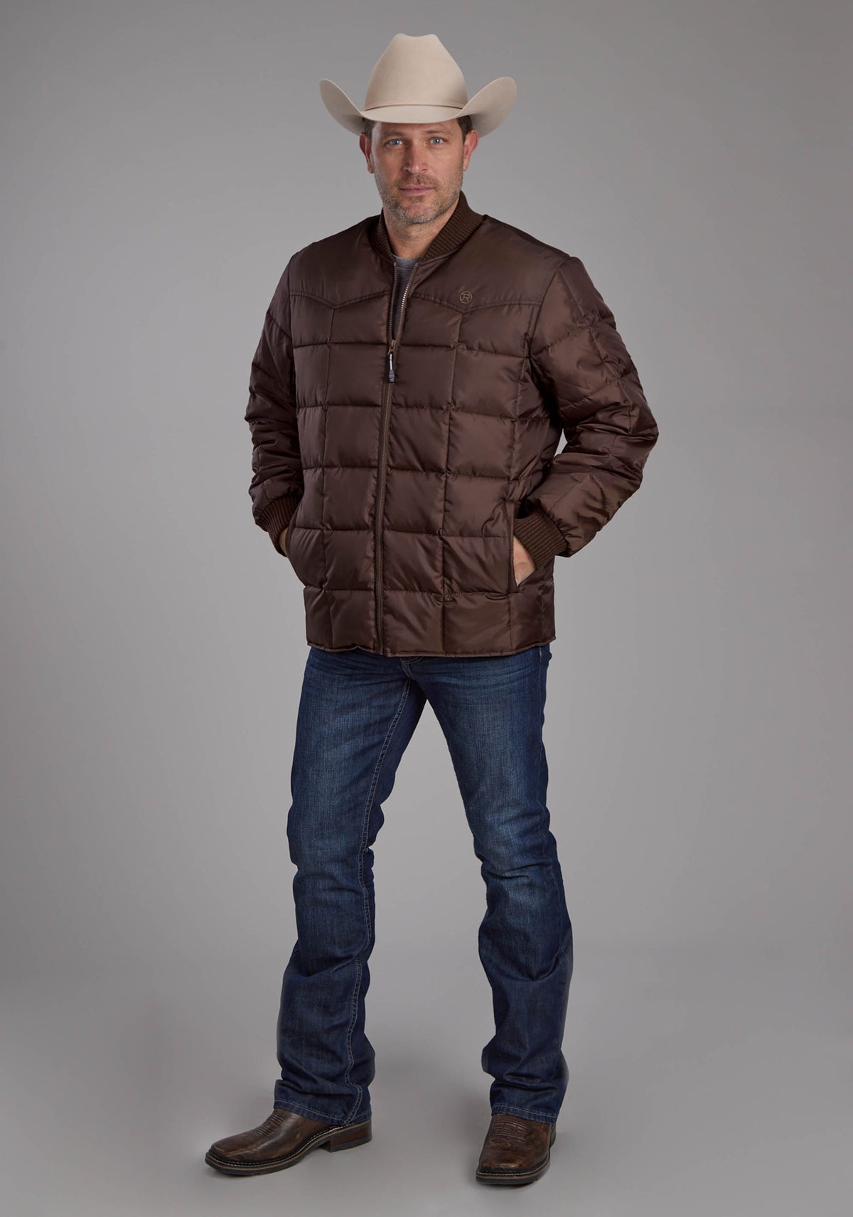 Roper Mens Chocolate Zipper Jacket