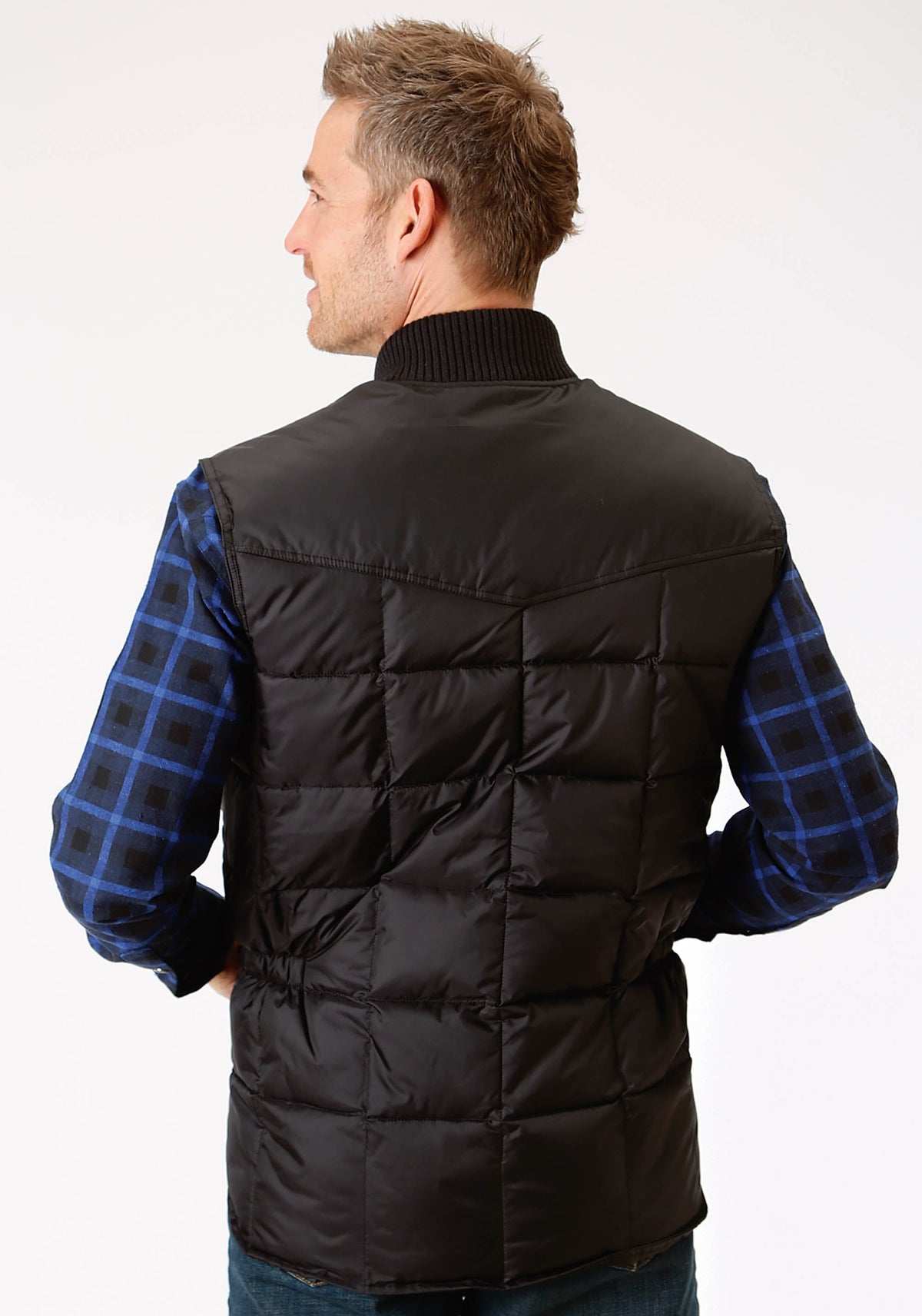 Roper Mens Black Poly-filled Vest