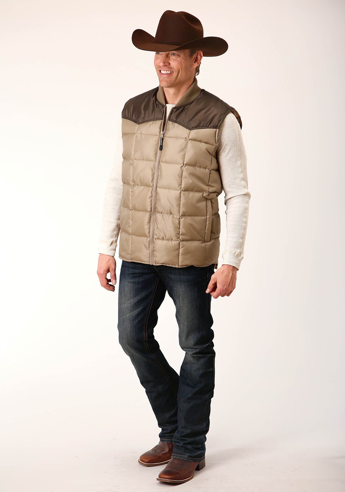 Roper Mens Quilted Polyfilled Vest